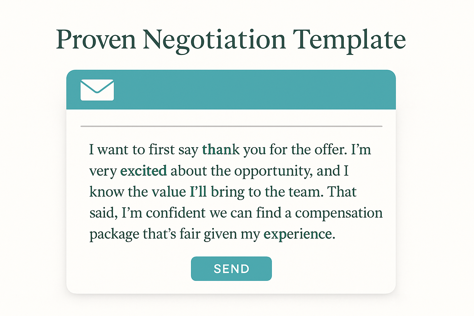 Proven email template for benefit negotiation